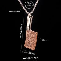 Hip-Hop Vintage Style Commute Blade 201 Stainless Steel Zinc Alloy Unisex Pendant Necklace main image 2