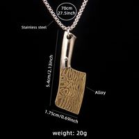 Hip-Hop Vintage Style Commute Blade 201 Stainless Steel Zinc Alloy Unisex Pendant Necklace main image 7