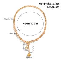 Modern Style Shiny Solid Color Alloy Iron Copper Plating Inlay Rhinestones Women's Bracelets Necklace sku image 5