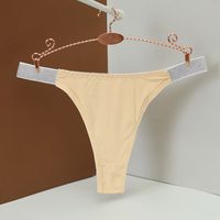Solid Color Low Waist Thong Panties sku image 1