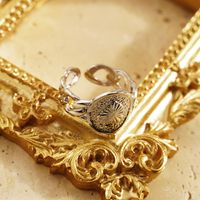 304 Stainless Steel 18K Gold Plated Simple Style Plating Heart Shape Open Rings main image 3