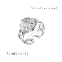 304 Stainless Steel 18K Gold Plated Simple Style Plating Heart Shape Open Rings sku image 1