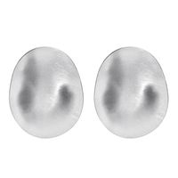 1 Par Estilo Simple Oval Enchapado Metal Acero Inoxidable 201 Chapado En Oro Pendientes main image 8