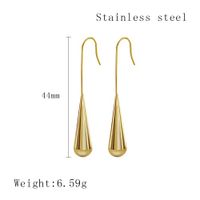 1 Pair Simple Style Water Droplets Plating 304 Stainless Steel 18K Gold Plated Drop Earrings main image 2