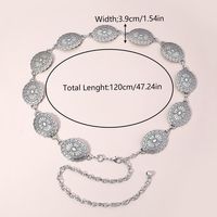 Ethnic Style Classic Style Korean Style Oval Carving Zinc Alloy Silver Plated Women's Waist Chain main image 2