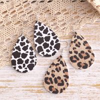 1 Set Vintage Style Simple Style Leaf Flower Leopard Pu Leather Drop Earrings main image 7