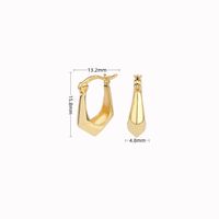 1 Pair Elegant U Shape Plating Sterling Silver White Gold Plated Gold Plated Earrings main image 3