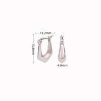 1 Pair Elegant U Shape Plating Sterling Silver White Gold Plated Gold Plated Earrings main image 4