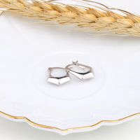 1 Pair Elegant U Shape Plating Sterling Silver White Gold Plated Gold Plated Earrings main image 6