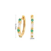 1 Pair Retro Round Plating Inlay Sterling Silver Zircon White Gold Plated Gold Plated Earrings main image 3