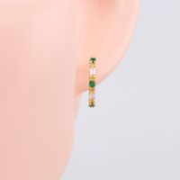 1 Pair Retro Round Plating Inlay Sterling Silver Zircon White Gold Plated Gold Plated Earrings main image 7