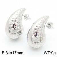 1 Pair Modern Style Water Droplets Plating Stainless Steel 18K Gold Plated Ear Studs sku image 18