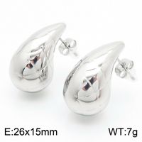 1 Pair Modern Style Water Droplets Plating Stainless Steel 18K Gold Plated Ear Studs sku image 17