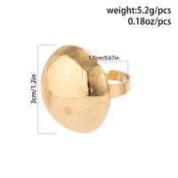 Exaggerated French Style Simple Style Round Iron Women's Open Rings main image 2