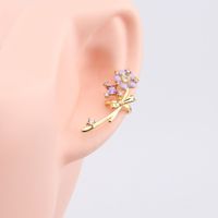 1 Pair Elegant Flower Bow Knot Plating Inlay Sterling Silver Zircon White Gold Plated Gold Plated Earrings main image 6