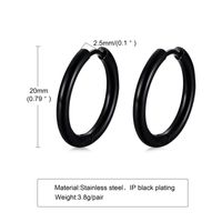 1 Pair Simple Style Solid Color Plating 304 Stainless Steel Hoop Earrings sku image 9
