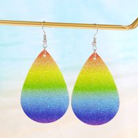 1 Pair Modern Style Simple Style Rainbow Heart Shape Butterfly Pu Leather Drop Earrings Ear Studs main image 7
