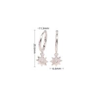 1 Pair Simple Style Star Plating Inlay Sterling Silver Zircon White Gold Plated Gold Plated Drop Earrings main image 3