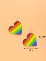 1 Pair Modern Style Simple Style Rainbow Heart Shape Butterfly Pu Leather Drop Earrings Ear Studs sku image 2