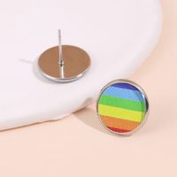 1 Pair Modern Style Simple Style Rainbow Heart Shape Butterfly Pu Leather Drop Earrings Ear Studs main image 5