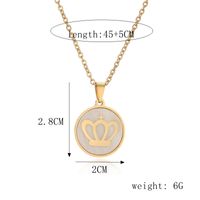 Ig Style Simple Style Life Tree Crown Stainless Steel Plating Inlay Shell Zircon Pendant Necklace main image 2