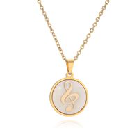 Ig Style Simple Style Life Tree Crown Stainless Steel Plating Inlay Shell Zircon Pendant Necklace main image 4