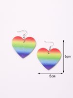 1 Paar Moderner Stil Einfacher Stil Regenbogen Herzform Schmetterling Pu-leder Tropfenohrringe Ohrstecker main image 2