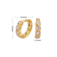 1 Pair Elegant Round Plating Inlay Sterling Silver Zircon White Gold Plated Gold Plated Earrings main image 3