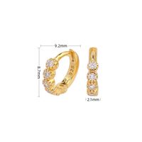1 Pair Elegant Round Plating Inlay Sterling Silver Zircon White Gold Plated Gold Plated Earrings main image 5