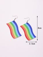 1 Pair Modern Style Simple Style Rainbow Heart Shape Butterfly Pu Leather Drop Earrings Ear Studs sku image 4