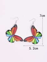 1 Paar Moderner Stil Einfacher Stil Regenbogen Herzform Schmetterling Pu-leder Tropfenohrringe Ohrstecker sku image 6