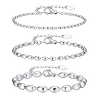 Simple Style Solid Color 304 Stainless Steel Bracelets In Bulk main image 9