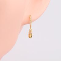 1 Paar Elegant Basic Geometrisch Überzug Inlay Sterling Silber Zirkon Weißgold Plattiert Vergoldet Ohrringe main image 5