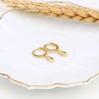 1 Paar Elegant Basic Geometrisch Überzug Inlay Sterling Silber Zirkon Weißgold Plattiert Vergoldet Ohrringe main image 7