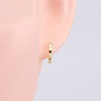 1 Pair Simple Style Solid Color Plating Sterling Silver Gold Plated Earrings main image 5