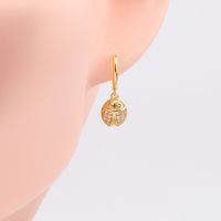 1 Pair Basic Insect Plating Inlay Sterling Silver Zircon Gold Plated Earrings main image 5