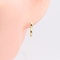 1 Paar Süss Herzform Überzug Sterling Silber Vergoldet Ohrringe main image 5