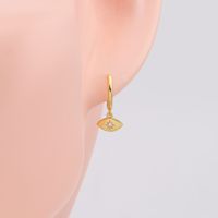 1 Pair Simple Style Star Plating Inlay Sterling Silver Zircon Gold Plated Earrings main image 5