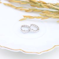 1 Pair Simple Style Round Plating Inlay Sterling Silver Zircon Gold Plated Earrings main image 10