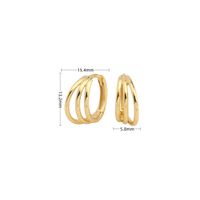 1 Pair Commute Round Plating Sterling Silver Gold Plated Earrings main image 3