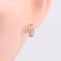 1 Pair Commute Round Plating Sterling Silver Gold Plated Earrings main image 8
