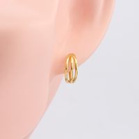 1 Pair Commute Round Plating Sterling Silver Gold Plated Earrings main image 7