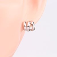 1 Pair Classic Style C Shape Plating Sterling Silver Gold Plated Earrings main image 6