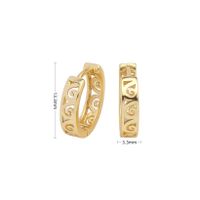 1 Pair Simple Style Round Plating Sterling Silver Gold Plated Earrings main image 3