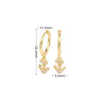1 Pair Modern Style Arrow Plating Inlay Sterling Silver Zircon Gold Plated Earrings main image 3