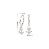 1 Pair Modern Style Arrow Plating Inlay Sterling Silver Zircon Gold Plated Earrings main image 4