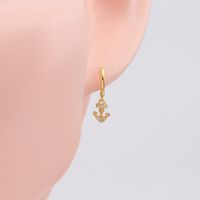 1 Pair Modern Style Arrow Plating Inlay Sterling Silver Zircon Gold Plated Earrings main image 5