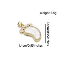 1 Piece Basic Foot Copper Plating Inlay Jewelry Accessories sku image 6