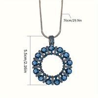 Elegant Glam O-shape Flower Alloy Plating Inlay Rhinestones Women's Necklace main image 2