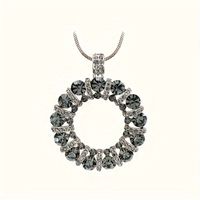 Elegant Glam O-shape Flower Alloy Plating Inlay Rhinestones Women's Necklace main image 8